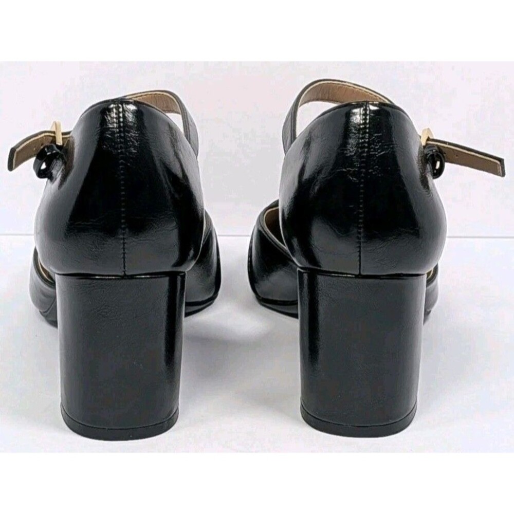 Naturalizer Lavish Women's 10 Wide Mary Jane Block Heel Pump Black Patent NIB - Picture 11 of 12